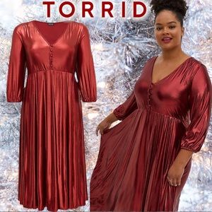 Torrid Women's Red Satin Dress